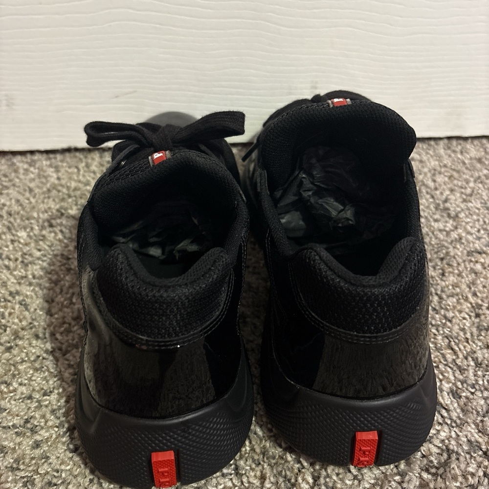 Prada Black and Red Kids Sneakers